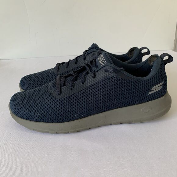 Skechers Shoes Go Walk Max Effort Men 10 Navy Lace-up Mesh Athletic Sneakers - Picture 5 of 11